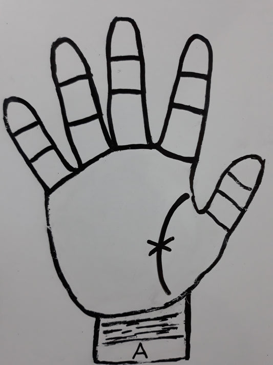 A25  LIFE LINE  HAS CROSS ANYWHERE