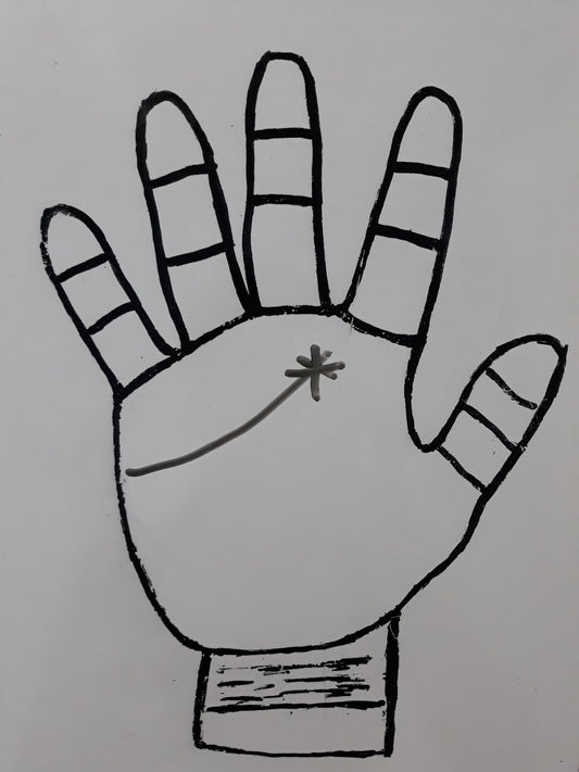 C34  ASTERICS AT THE END OF HEART LINE