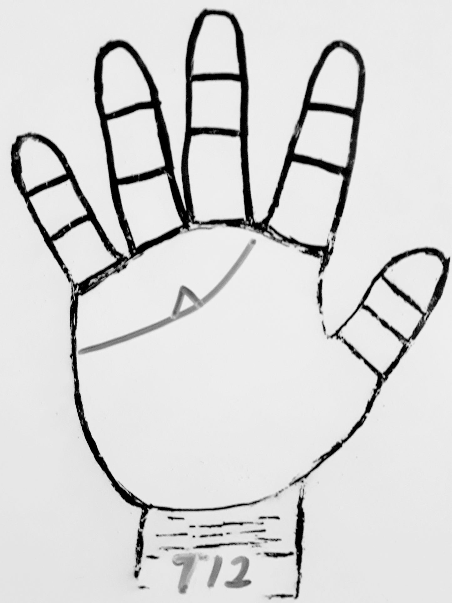 T12  TRIANGLE ON HEART LINE