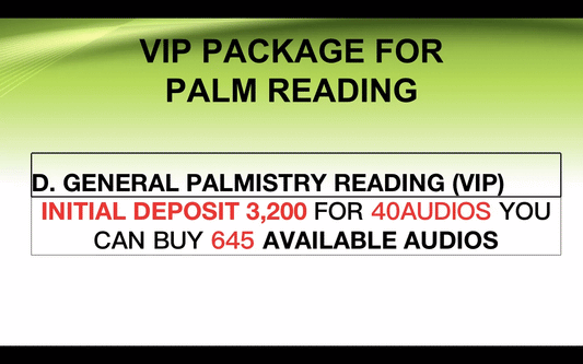 VIP PALMISTRY READING ONLY